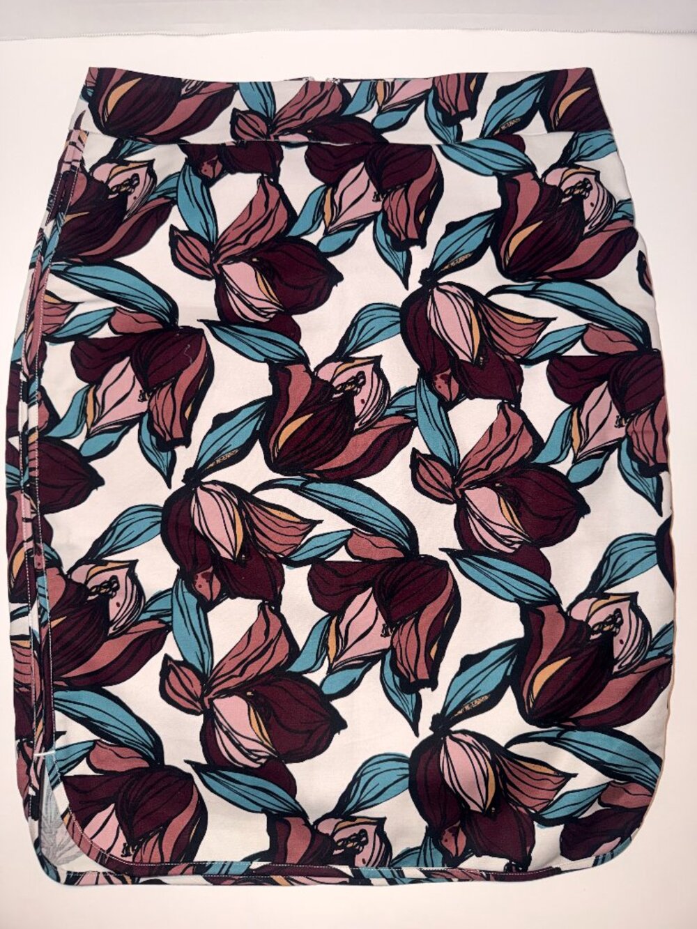 LOFT Floral Print Pencil Skirt Size 4